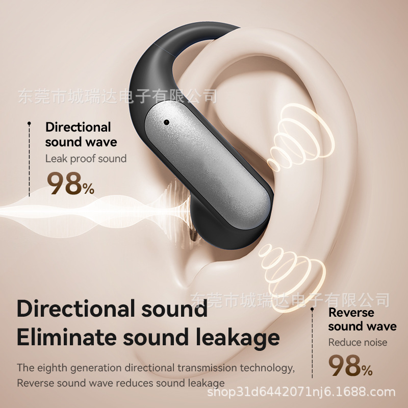 Cross-border AI intelligent simultaneous translation wireless bluetooth headset long endurance high color value sports ear-hanging bluetooth headset