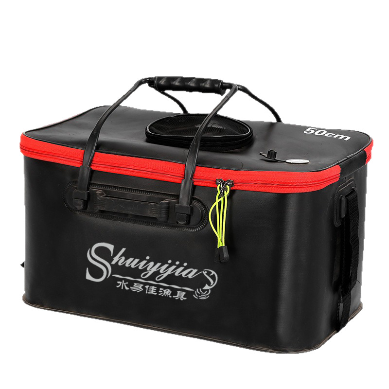 New portable folding eva fishing bucket large capacity fish protection bucket thickened multi-use live fish bucket manufacturers wholesale