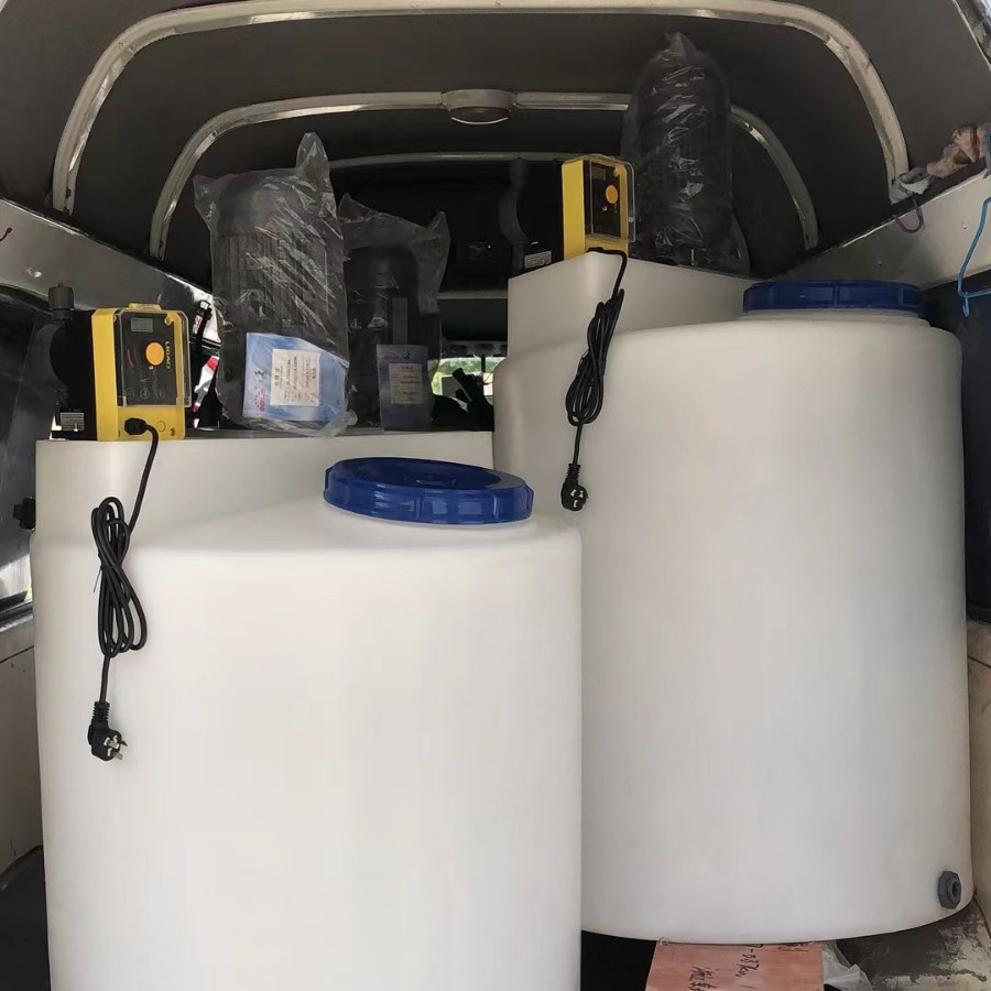 Plastic Dosing Tank, Water Treatment Plant Chemical Mixing Tank, Flocculant Dosing Aid, Coagulant Mixing Water Treatment Chemical Barrel