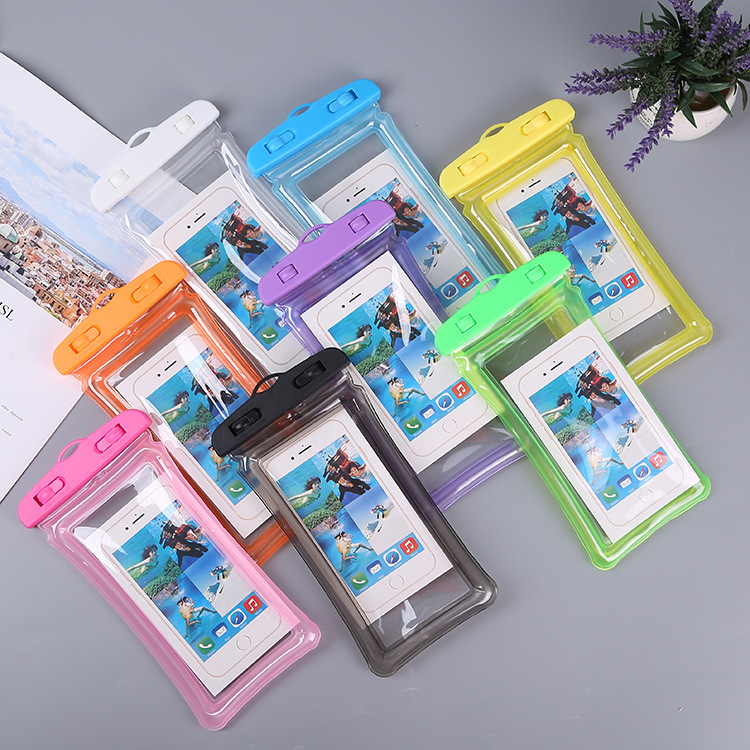 Wholesale Rafting Songkran Festival Waterproof Case Protective Bag Swimming Airbag Mobile Phone Waterproof Bag Level 8 Waterproof Touch Screen Play