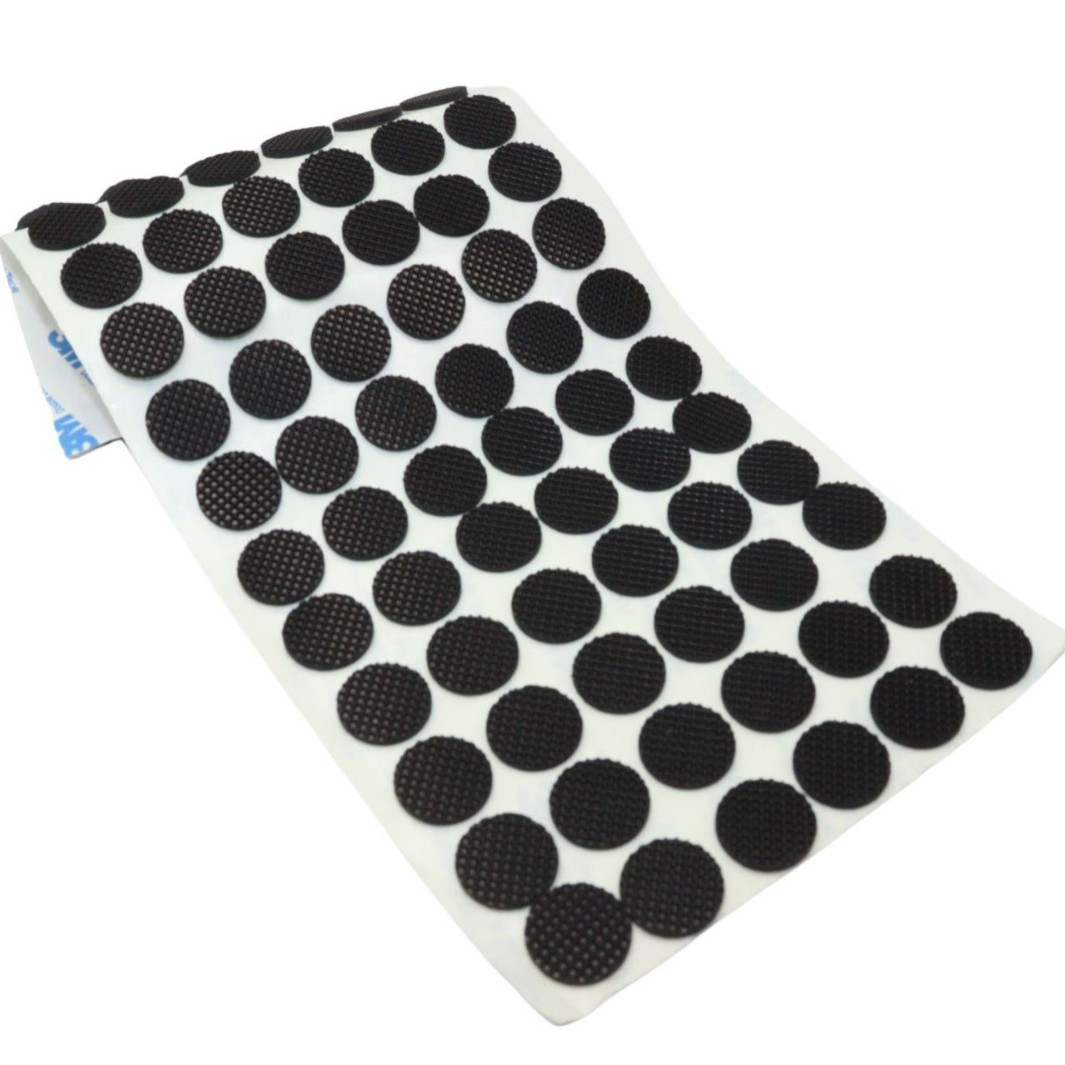 Directly Supplied Self-Adhesive Anti-Slip Silicone Gasket Anti-Collision Round Silicone Foot Pad Black Rubber Pad Shock-Absorbing Silicone Gasket
