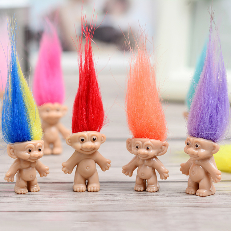 Cross-Border Amazon Troll Dolls Toys Dolls Injection Molding Dolls Retro Home Furnishings Cute Mini Collectibles