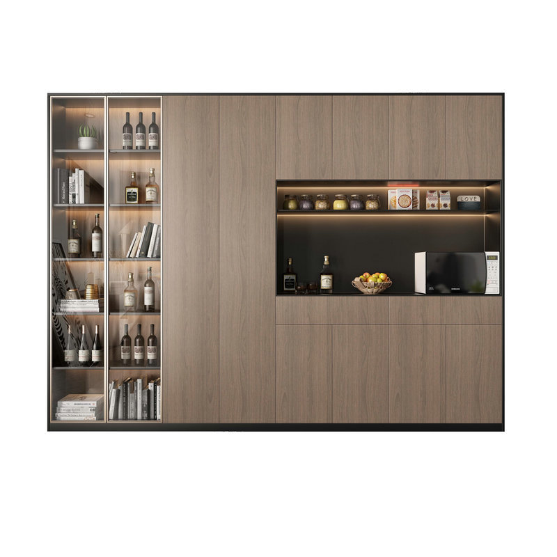 Glass Wine Cabinet, Living Room, Wall Storage Cabinet, Restaurant Gold Wine Cabinet, Display Cabinet, Storage Sideboard, Whole House Customization