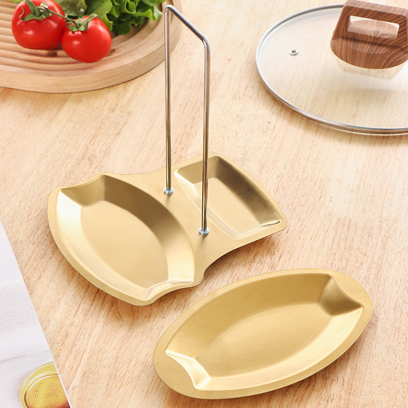 Stainless Steel Pot Lid Rack Household Kitchen Storage Rack Pot Rack Pot Lid Storage Tray Spoon Rack Countertop Storage Rack Drain Tray