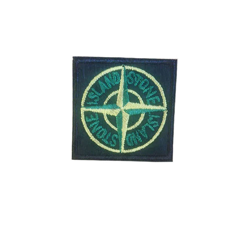 Embroidered Label Button Island Button Embroidered Label Tag Badge Collar Label Ready-Made Label Ghost Armband Armband Stone Cloth Label