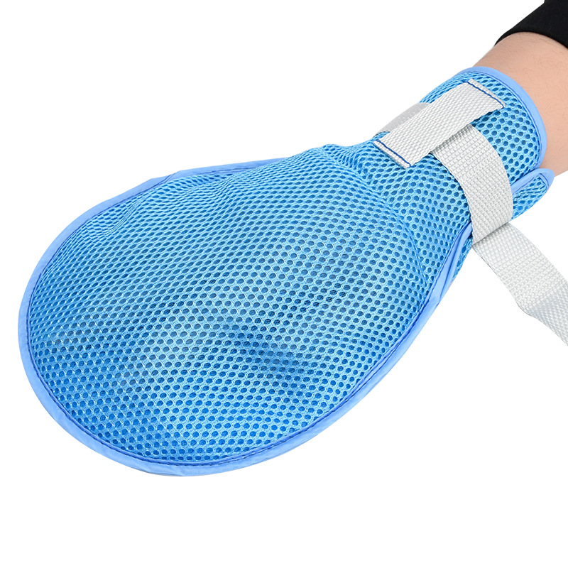 Anti-Pull Tube Restraint Gloves, Breathable, Anti-Scratch, for Elderly People to Prevent Scratching, Table Tennis Racket Anti-Self-Injury, with Embedded Panels and Binding Rope