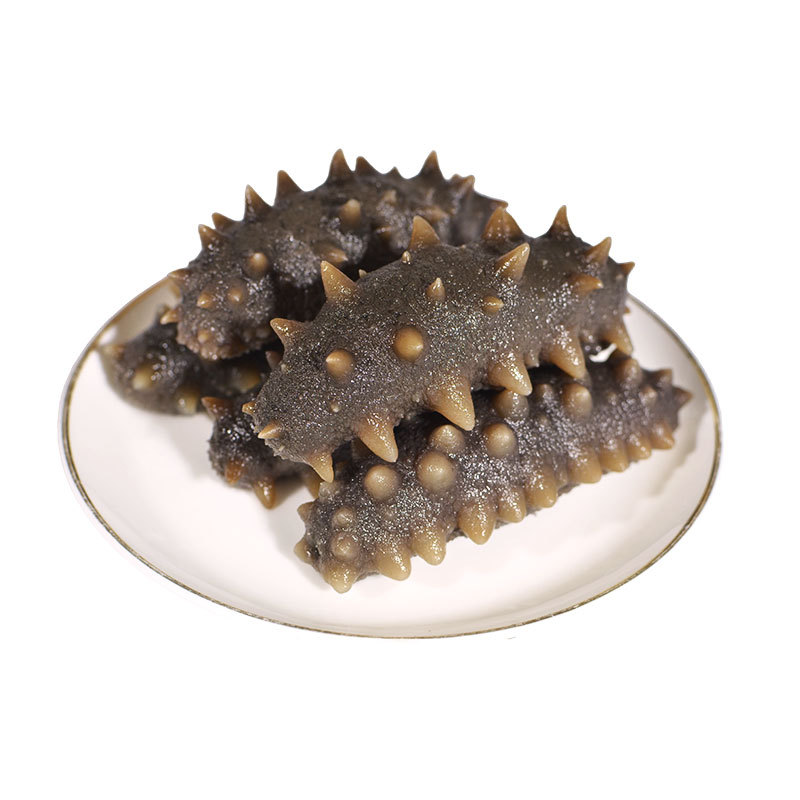 Dalian Sea Cucumber Manufacturer Wholesale 1000G-1500G Fresh Steamed Ready-To-Eat Sea Cucumber Hermès Orange Gift Box One Piece Wholesale