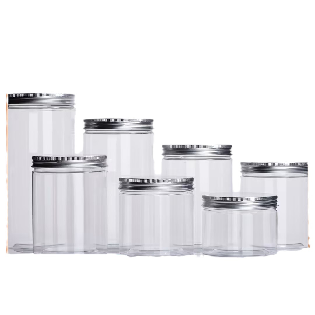 Processing and Customization of 85 Mouth Height 65~300 Sealed Jars with Large Mouth Pet Plastic Bottles Transparent Storage Jars for Scented Tea