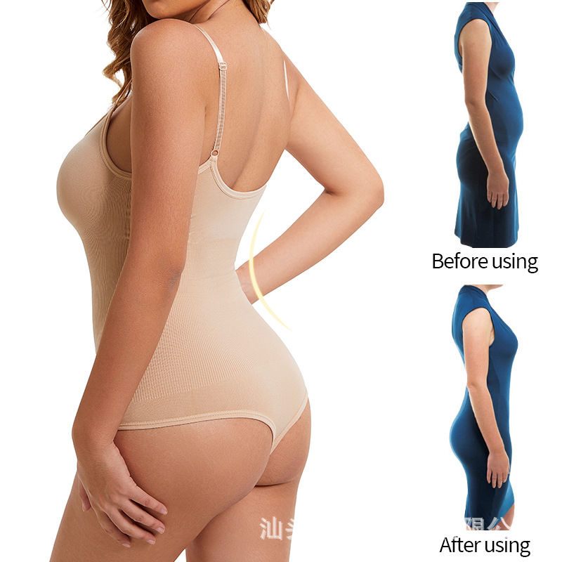 Cross-border corset one-piece women's belly contracting hip lifting T-shaped corset postpartum corset waist plus size shaping bodysuit