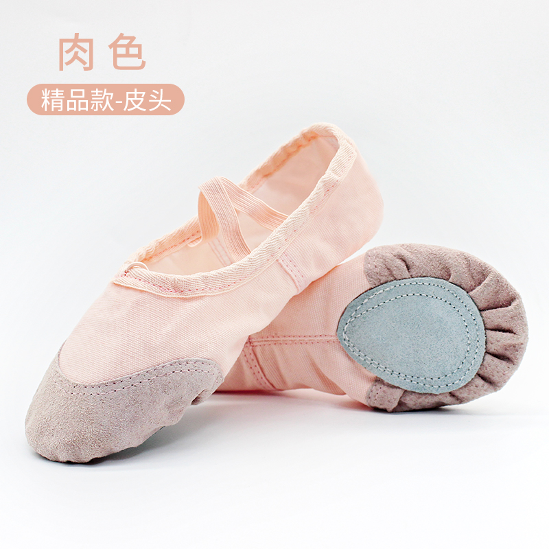 Children's Dance Shoes, Women's Soft-Soled Elastic Cloth Showing Insteps, Adult Art Test, Cat Claw Practice, Lace-Free Flesh-Colored Ballet Clouds