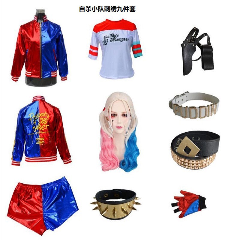 suicide squad Joker Girl Harry Quinn suicide squad Kidsren's Halloween Kidsren's cosplay Costume