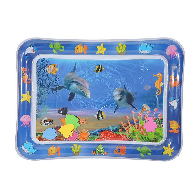 Cross-border children inflatable Pat pad baby Pat water pad PVC marine fish water pad toy baby Pat fun cushion