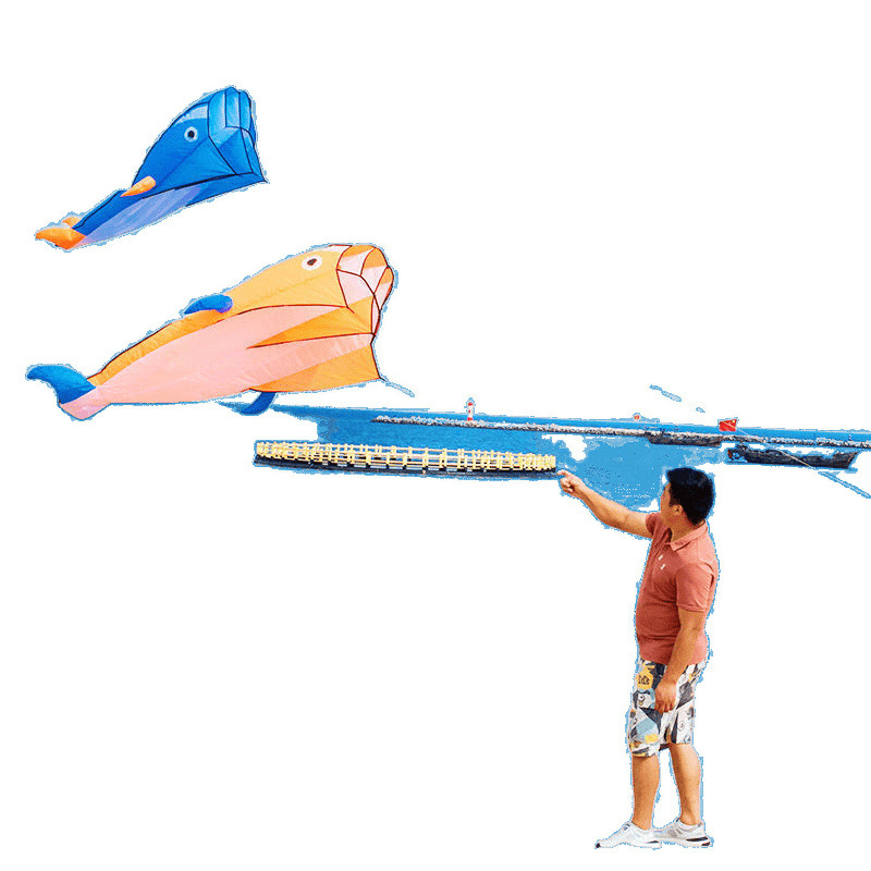 Kite Wholesale Street Stall Weifang Kite Soft Whale Large Easy to Fly Adult Boneless Manufacturer Direct Sales and Delivery