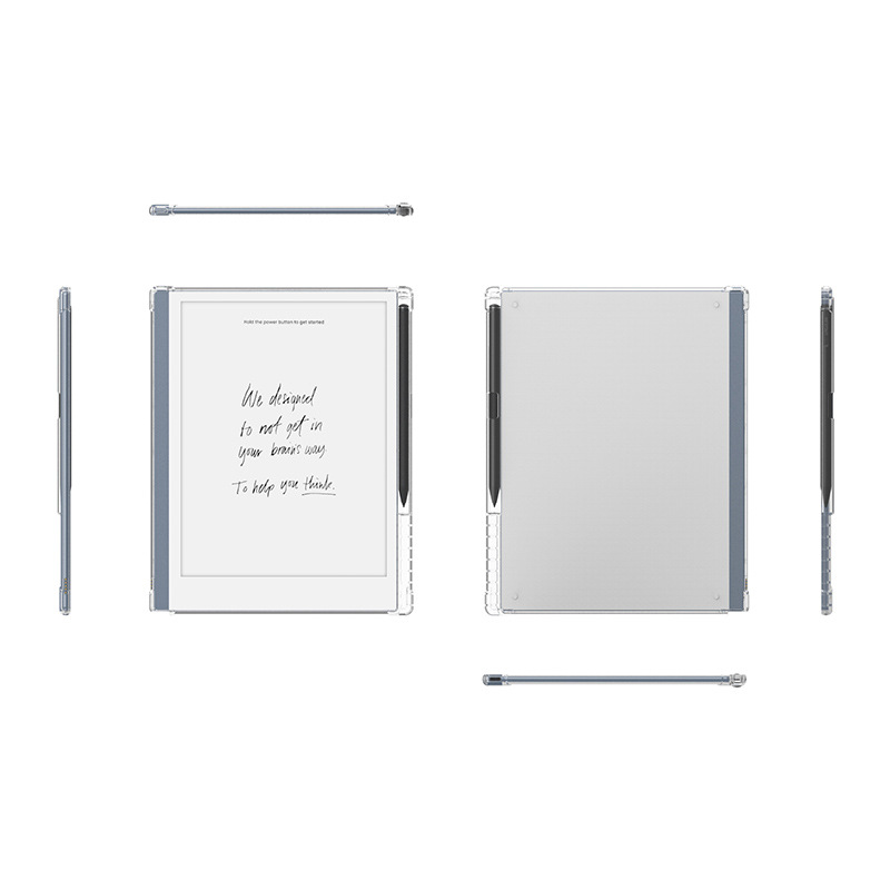 Suitable for Remarkable23 E-book Protective Cover Four Corner Airbag Anti-fall Transparent TPU Soft Case with Pen Slot