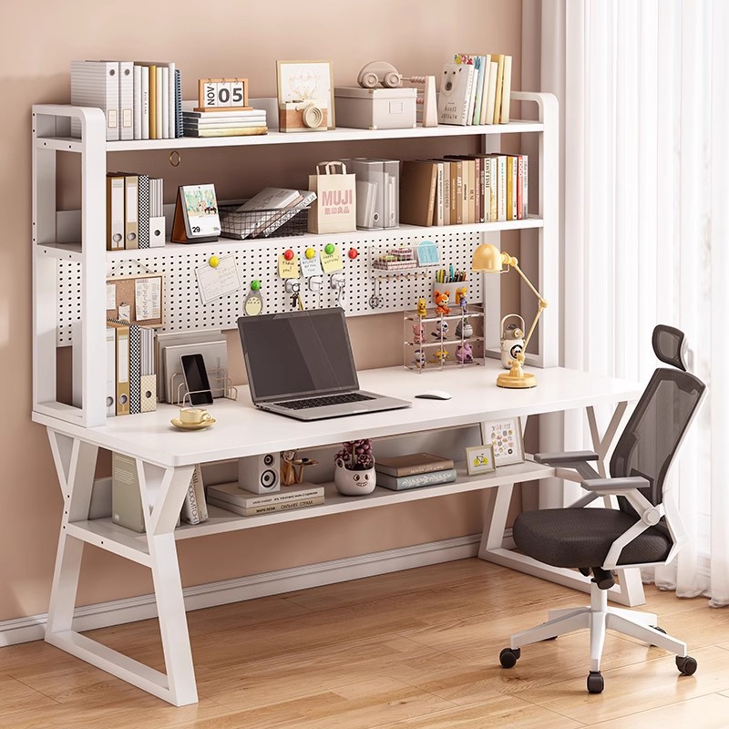 Perforated Board Desk Bookshelf Integrated Table Student Desktop Computer Table Home Study Table Simple Table Bedroom Girls