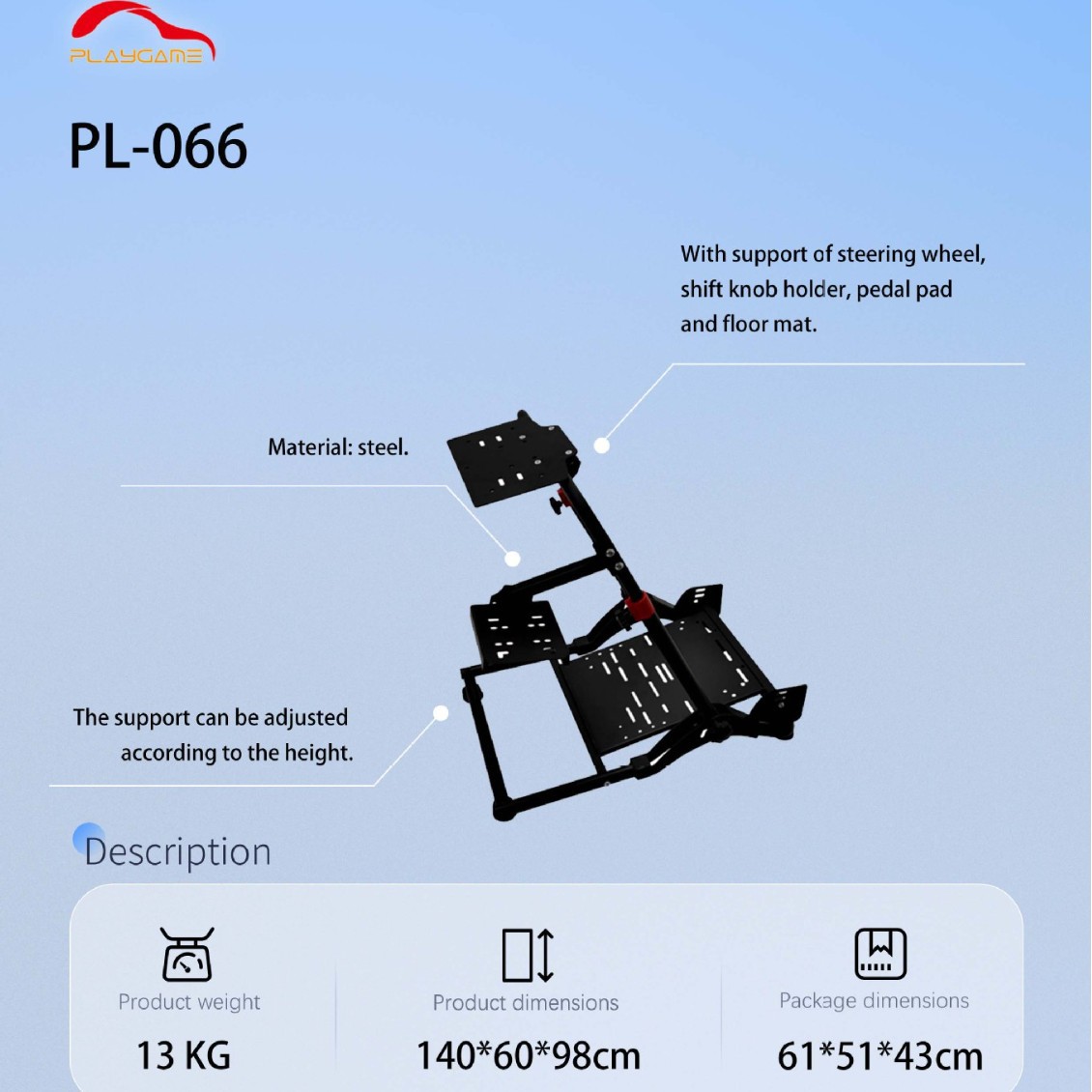"X" рама симулятора гонок рама руля складная наклонная регулируемая рама руля