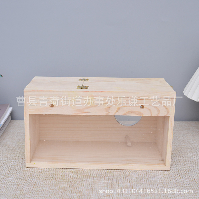 Bird's nest bird breeding box tiger skin bird house tung wood pine vertical version breeding box bird cage supplies nest box outdoor incubation box