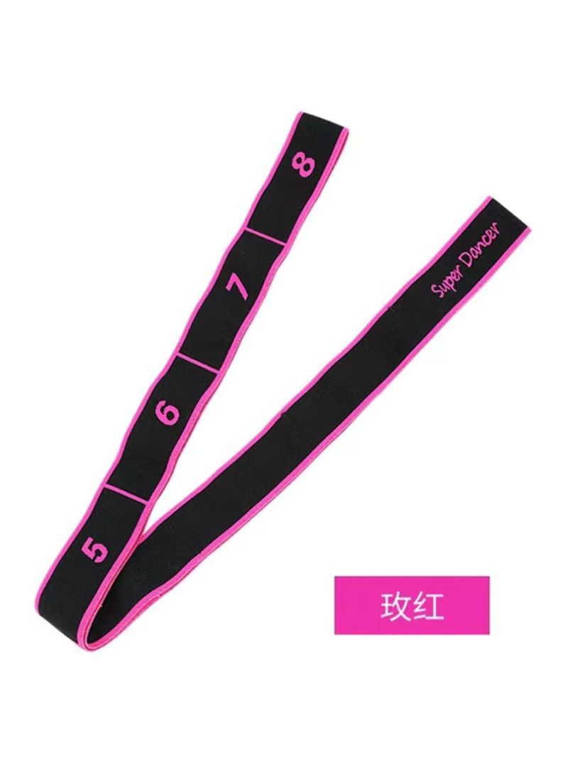 Yoga elastic band fitness tension band resistance band adult children eight grid dance elastic band digital stretch band