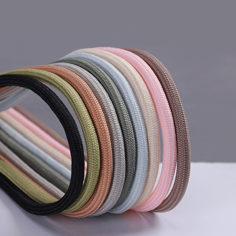 Factory spot 32 ingot round shoelace sports shoelace 4mm black and white color round shoelace core rope drawstring wholesale