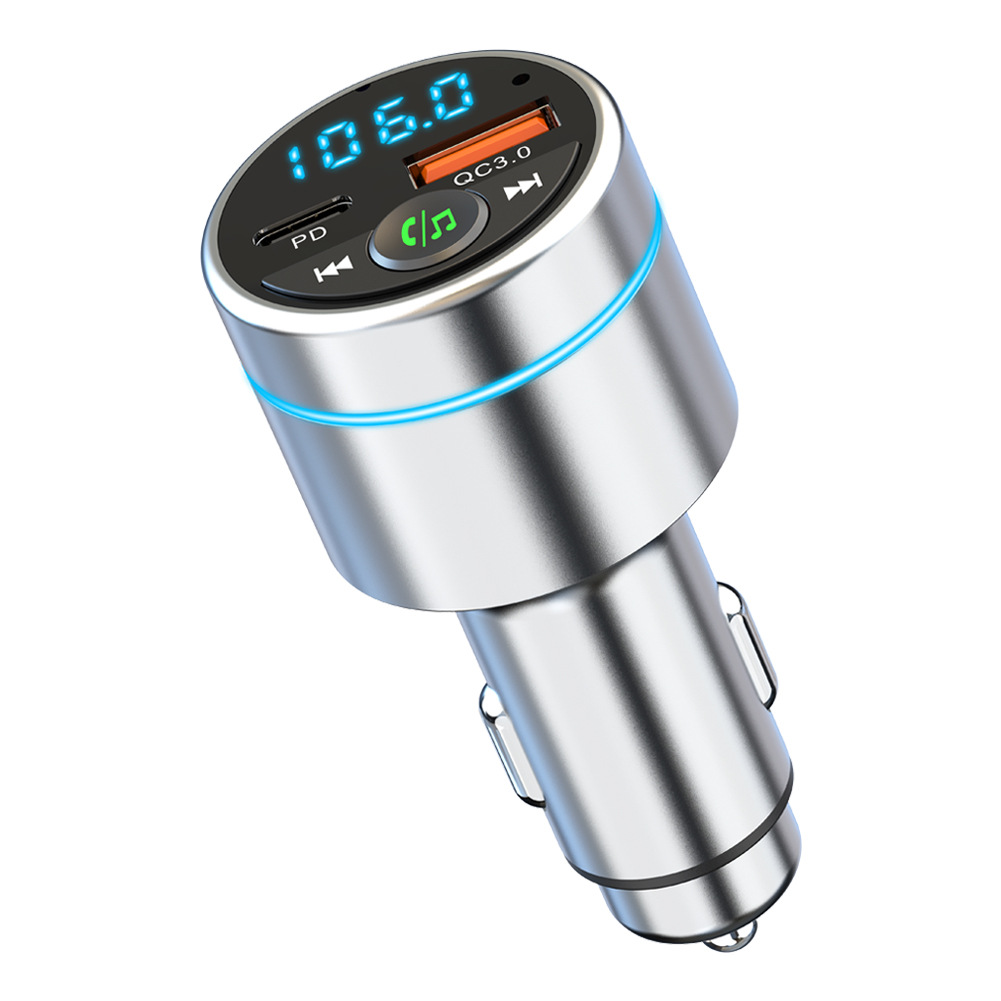 Car Transmitter Bc61 Car Bluetooth Car Mp3 Player Zinc Alloy Shell Fast Charging Fm Transmitter