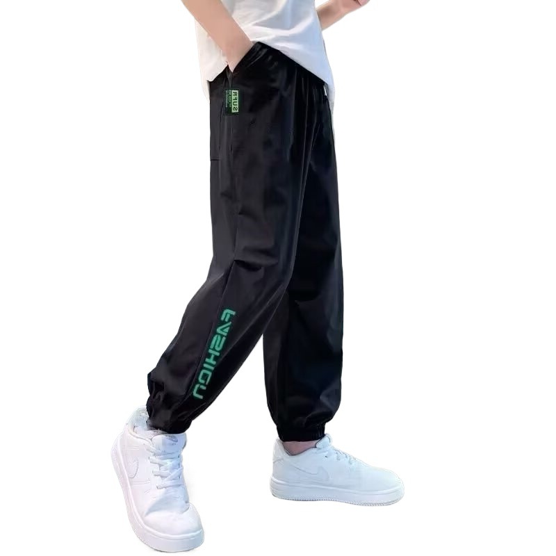 Boys' Pants Summer Ice Silk Children's Quick-drying Pants Big Children's Anti-mosquito Pants Children's Wear Sports Pants Boys Trousers Summer Thin