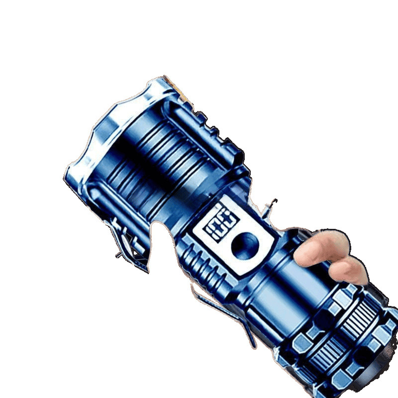 Super Bright Flashlight Multifunctional Trendy Mountaineer Outdoor Imported German Portable Rechargeable Lamp