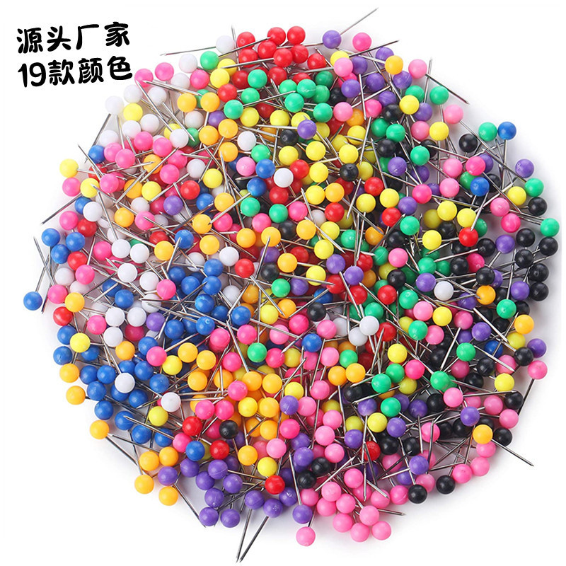 Цветные пластиковые булавки из нержавеющей стали для канцелярии, фиксирующие гвозди для пробковой доски