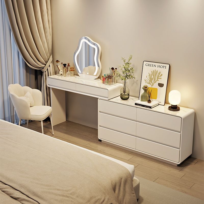 Туалетный столик для дома, спальня, современный простой, шкаф с ящиками, интегрированный кремового стиля, для маленькой квартиры, выдвижной шкаф для хранения