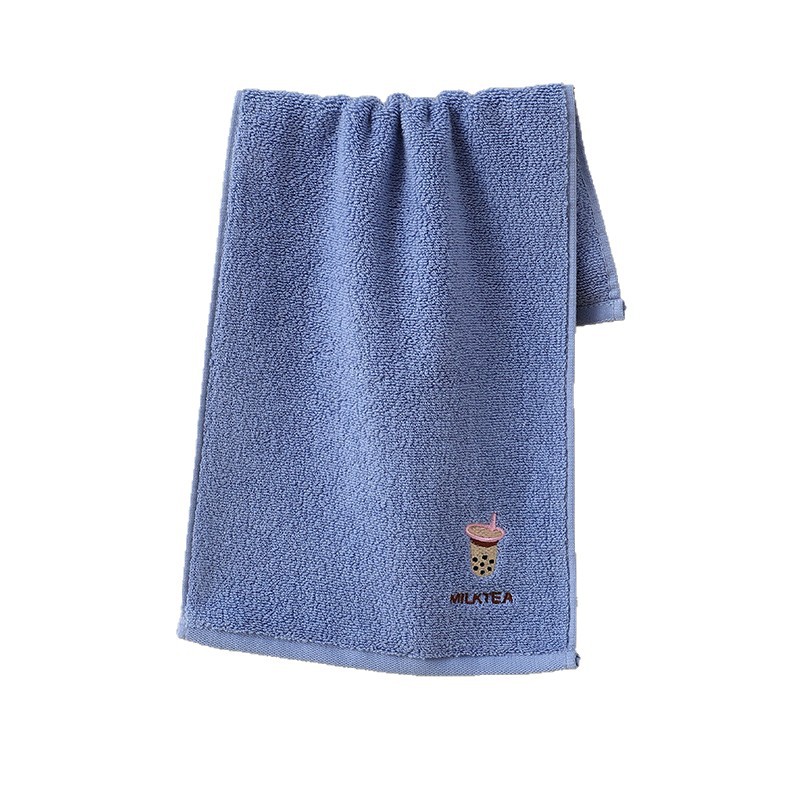 Cartoon Embroidered Plain Small Towel Baby Towel Absorbent Soft Pure Cotton Delicate Comfortable Breathable Children's Face Wiping Towel