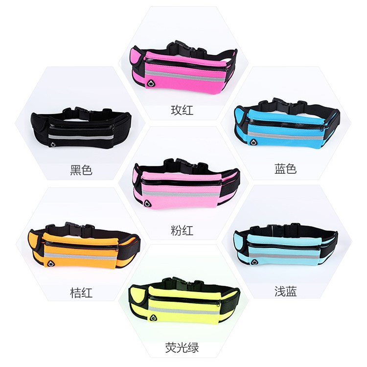 Sports Waist Bag Outdoor Mountain Climbing Fitness Mobile Phone Bag Multifunctional Waterproof Ultra-thin Body-fit Riding Bag Portable Kettle Bag