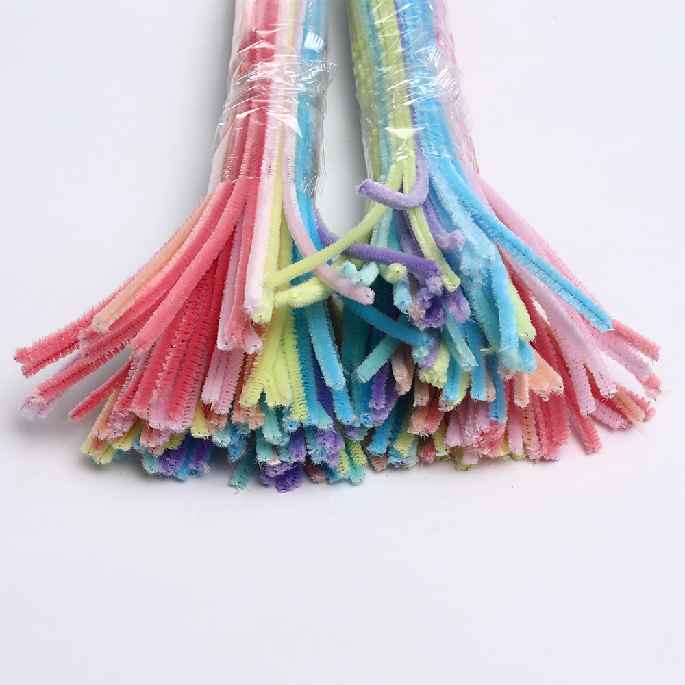 Macaron Mixed Color Wool Twist Rod Environmental Protection Wool Root Plush Strip DIY Handmade Kindergarten Children's Educational Toys