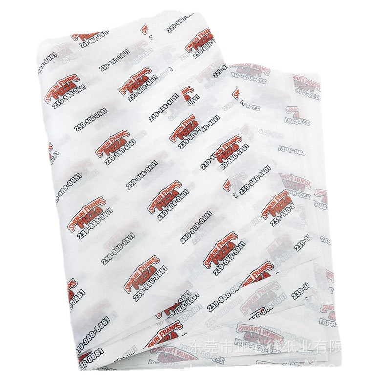 Cross-Border Printing Oil-Absorbing Paper, Grease-Proof Paper Pizza Two-Color Positioning Printing, Customized Printing Kitchen Baking Paper