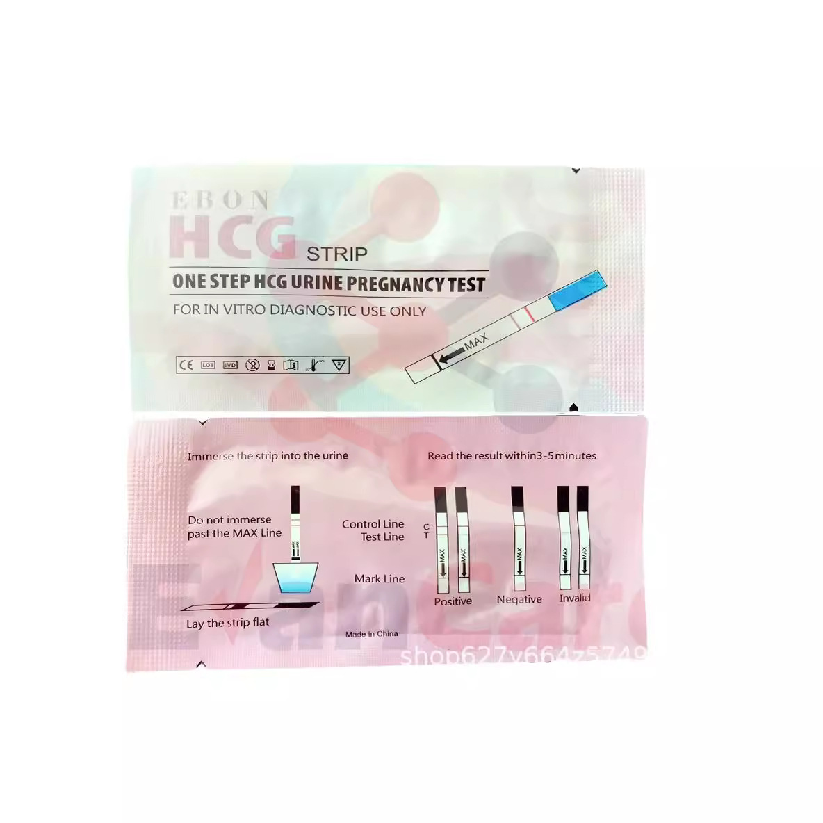 HCG cross-border export English packaging pregnancy test stick EBON pregnancy test paper early pregnancy test pen