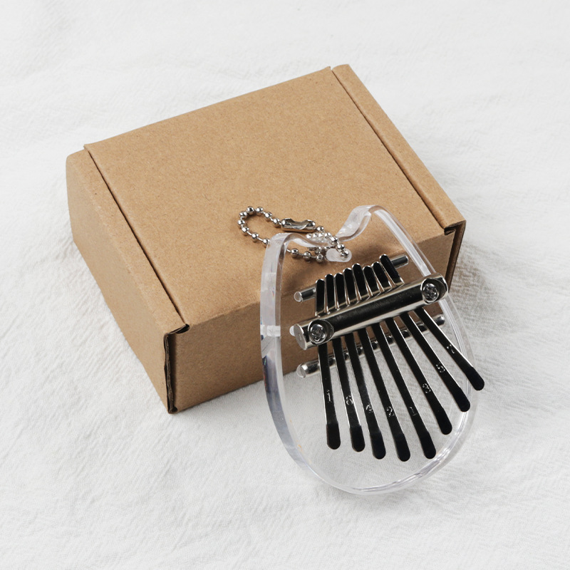 Mini 8 Tone Thumb Musical Instrument Crystal Transparent Kalimba Mini Kalimba Gift