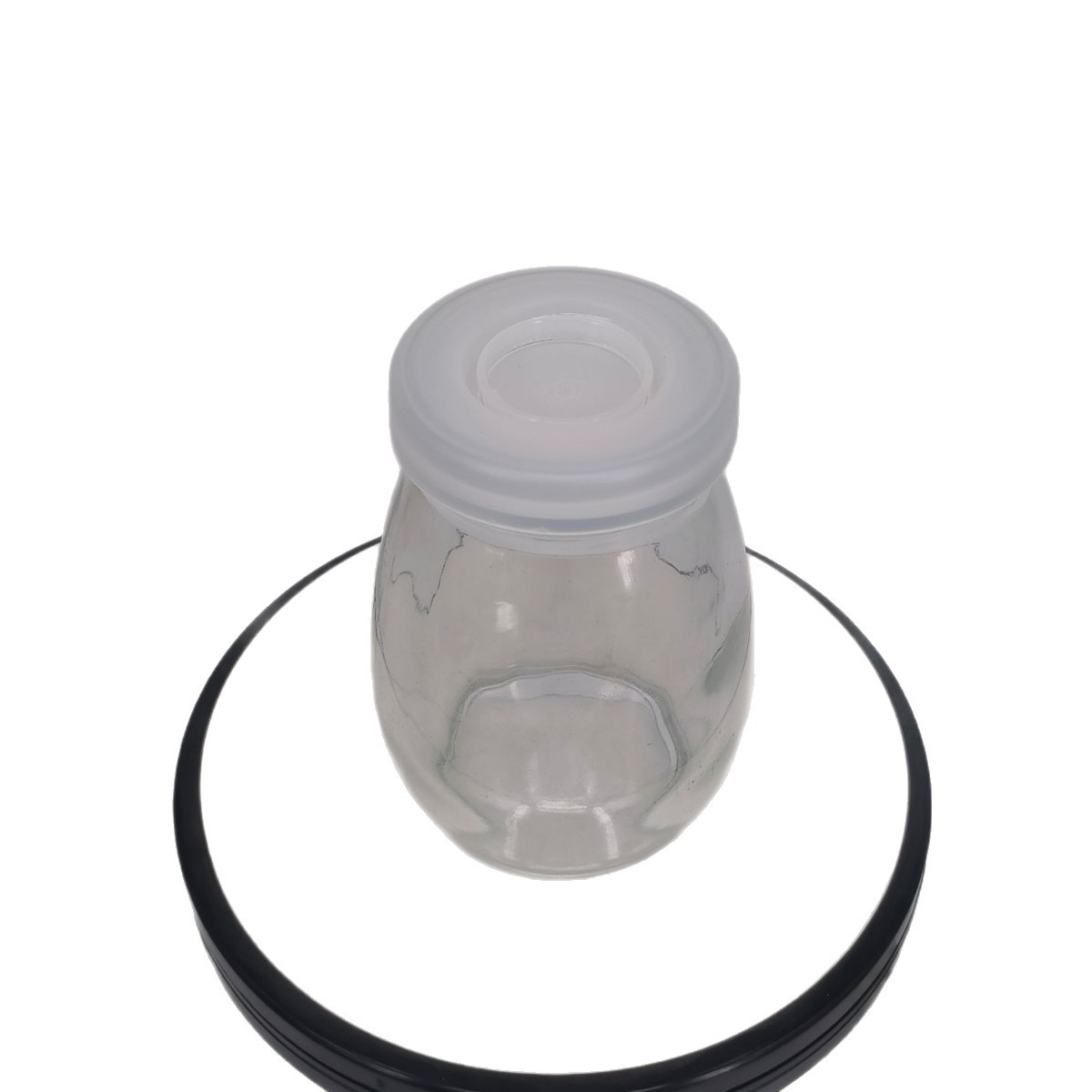 Small Pudding Mousse Cup Yogurt Bottle Double Skin Yogurt Jar Glass Bottle Pudding Bottle 200ml Double Skin Yogurt High Appearance