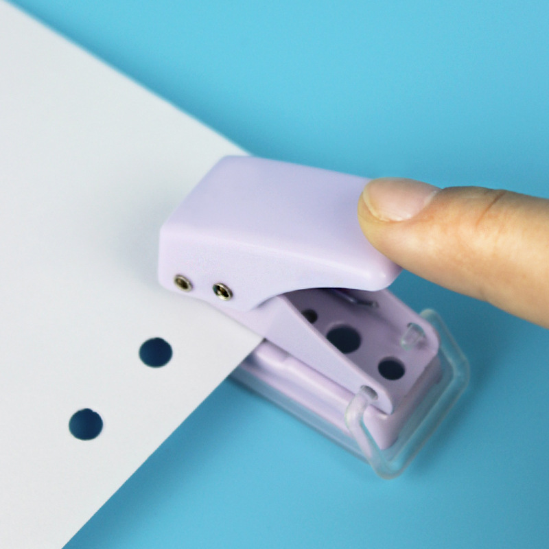 Hole punch mini single hole ring hole punch binder small portable diy hand account loose-leaf bookbinding stationery