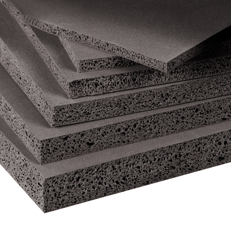Factory Direct Foam Rubber Board cloth pattern high density EPDM foam board black sponge rubber board