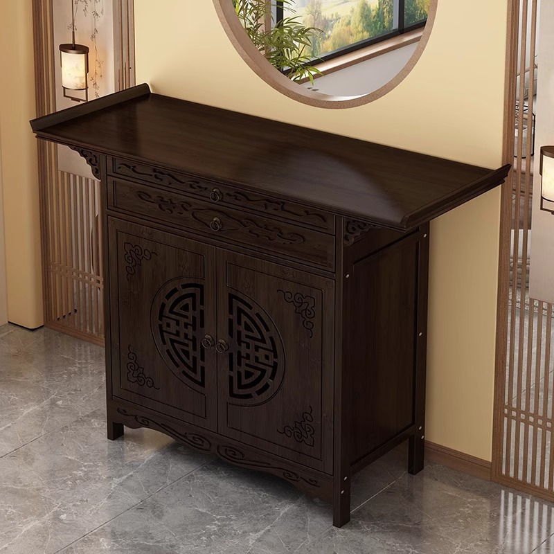New Chinese-Style Altar Table with Doors and Drawers for Home Use, Buddhist Altar, Shrine, Rural Main Hall Incense Table