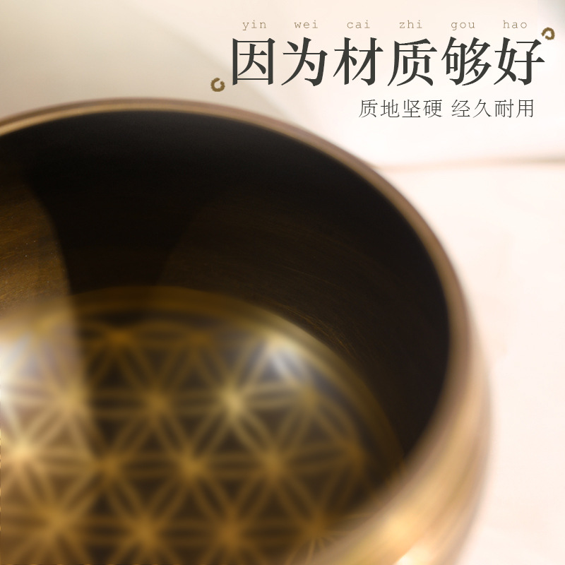 Nepal Buddha sound bowl Flower of life cross-border hot Singing bowl copper bowl bowl ornaments