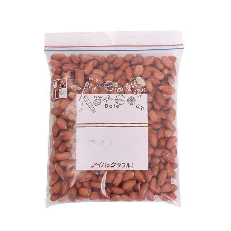 Food preservation bag wholesale double-tendon self-sealing bag household food packaging bag spot wholesale transparent refrigerator sealed bag