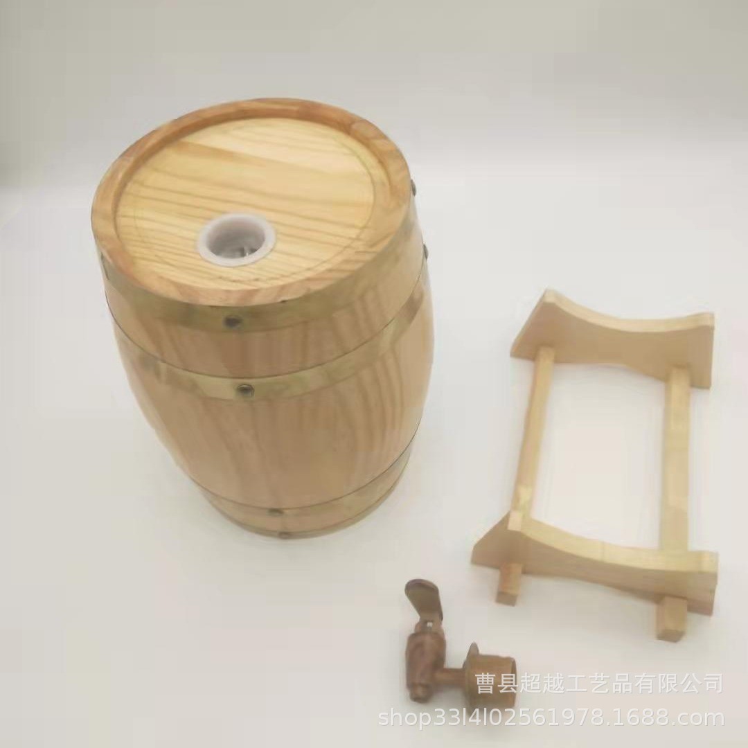 Wholesale 1.5 Litres Oak Barrel Wooden Decorative Storage Oak Wine Barrel Wooden Wine Barrel in stock Tavern Decorative Wine Barrel