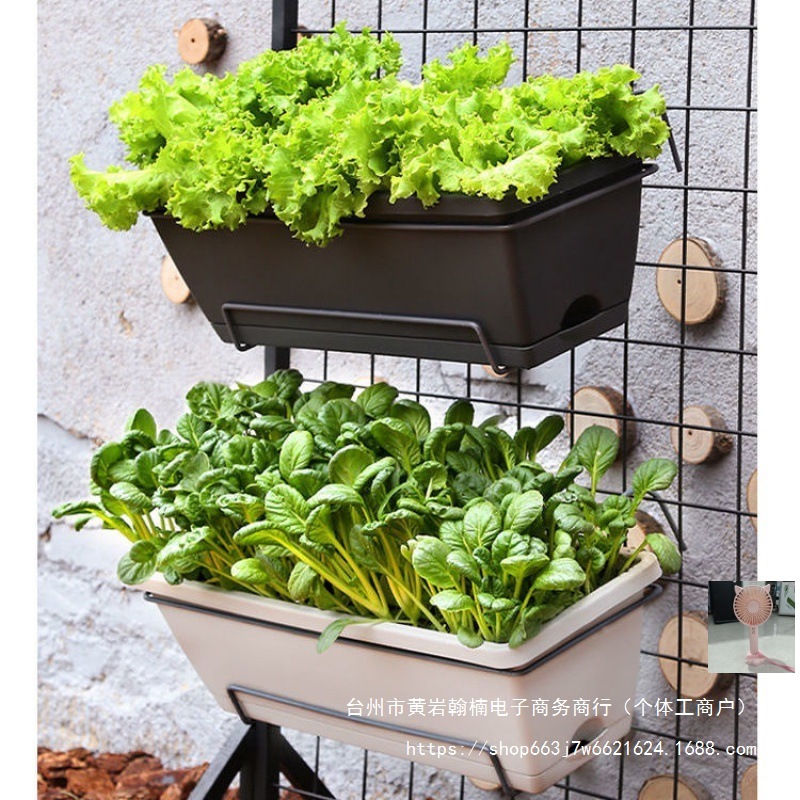 Balcony Vegetable Planting Indoor Flower Pot Wholesale Long Lazy Vegetable Hanging Rack Pot Home Vegetable Growing Box Clearance