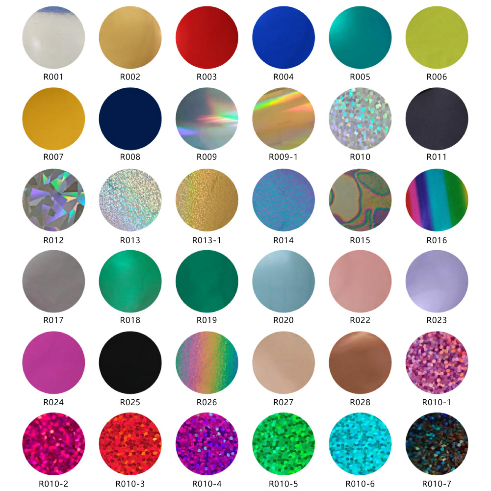 Glossy Metal Pet Lettering Film Laser Hot Stamping Film Gradient Engraving Vinyl Sheet Heat Transfer Material Wholesale