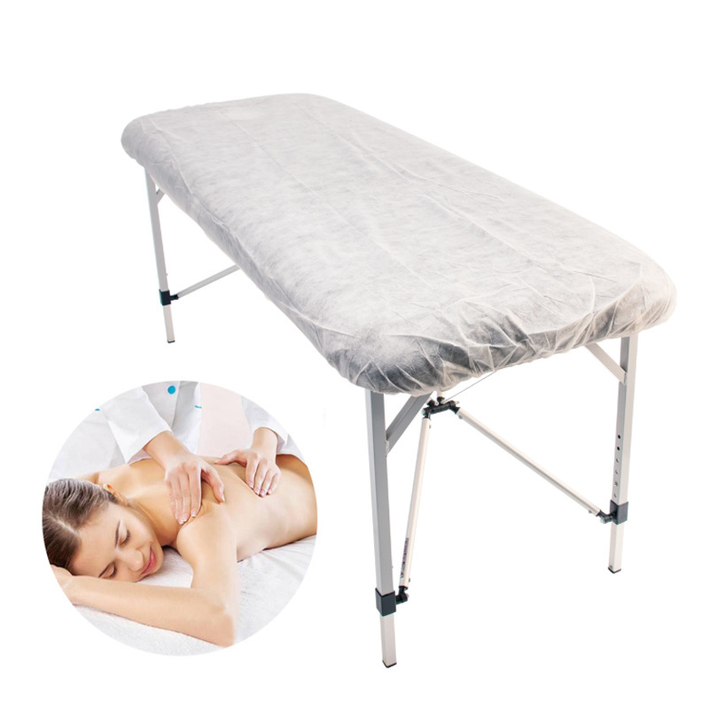 Disposable Non-woven Bed Sheet Elastic Band with Opening Holes Beauty Salon Massage Bed Cover Waterproof Thickened Medical Rubber Bed Cover