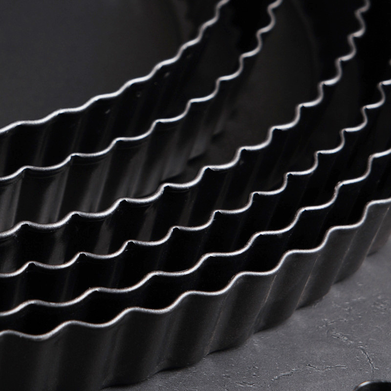 Lace Cake Mold Round Non-Stick Wavy Edge Live Bottom Mold Chrysanthemum Live Bottom Pie Plate Tart Plate Pizza Plate Baking