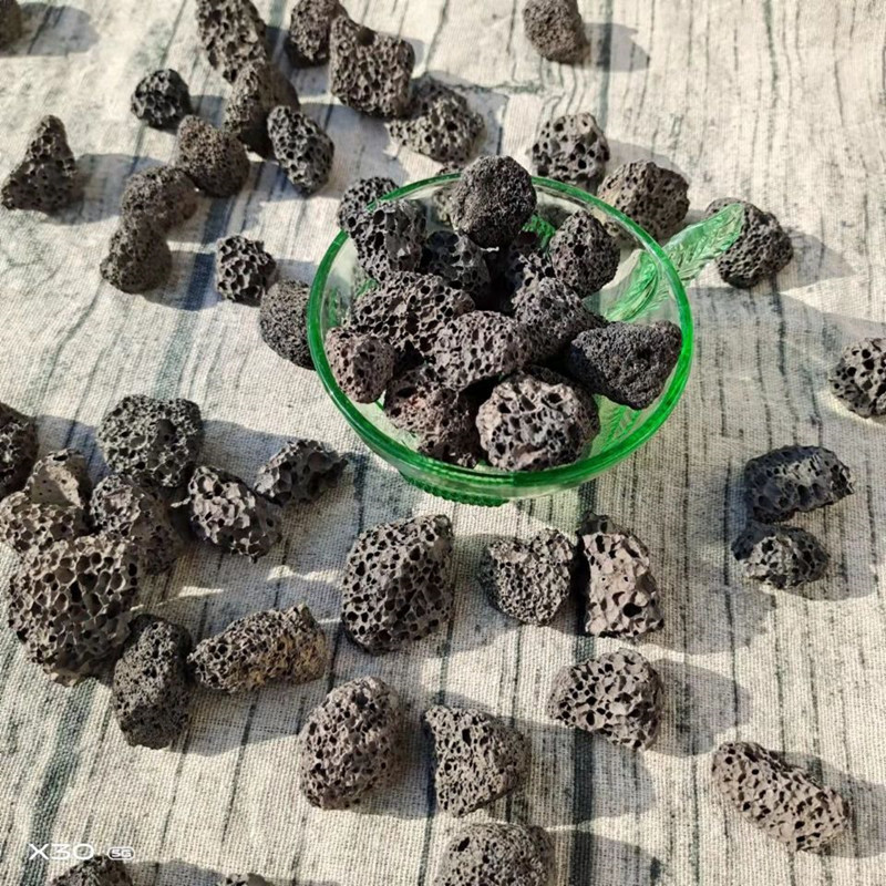 Fragrant stone wholesale porous volcanic stone fire-free aromatherapy stone artificial selection washed volcanic rock fragrant stone Black
