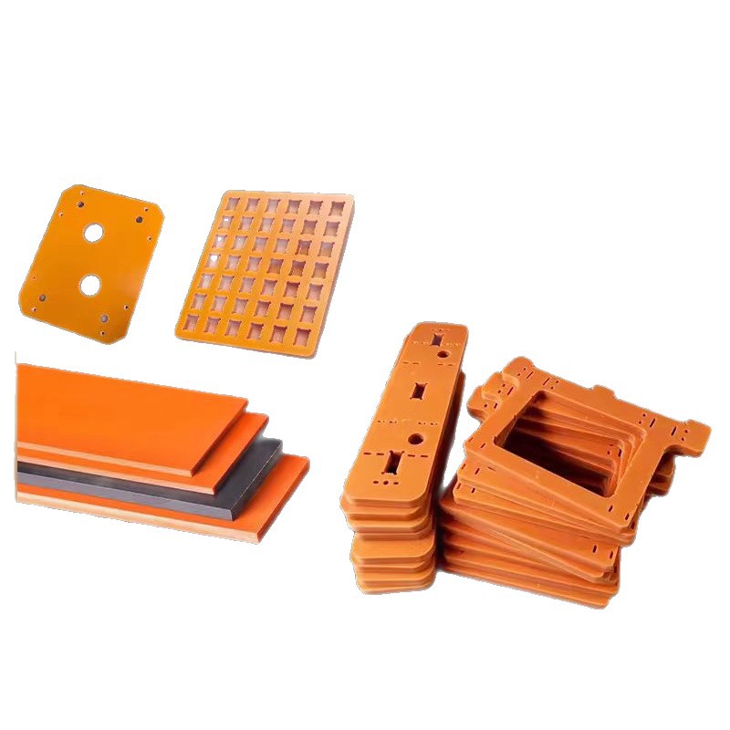Insulated Bakelite Board Cnc Processing High Temperature Resistant Orange Red Bakelite Board Fixture Clamp Board Zero Cut Engraving
