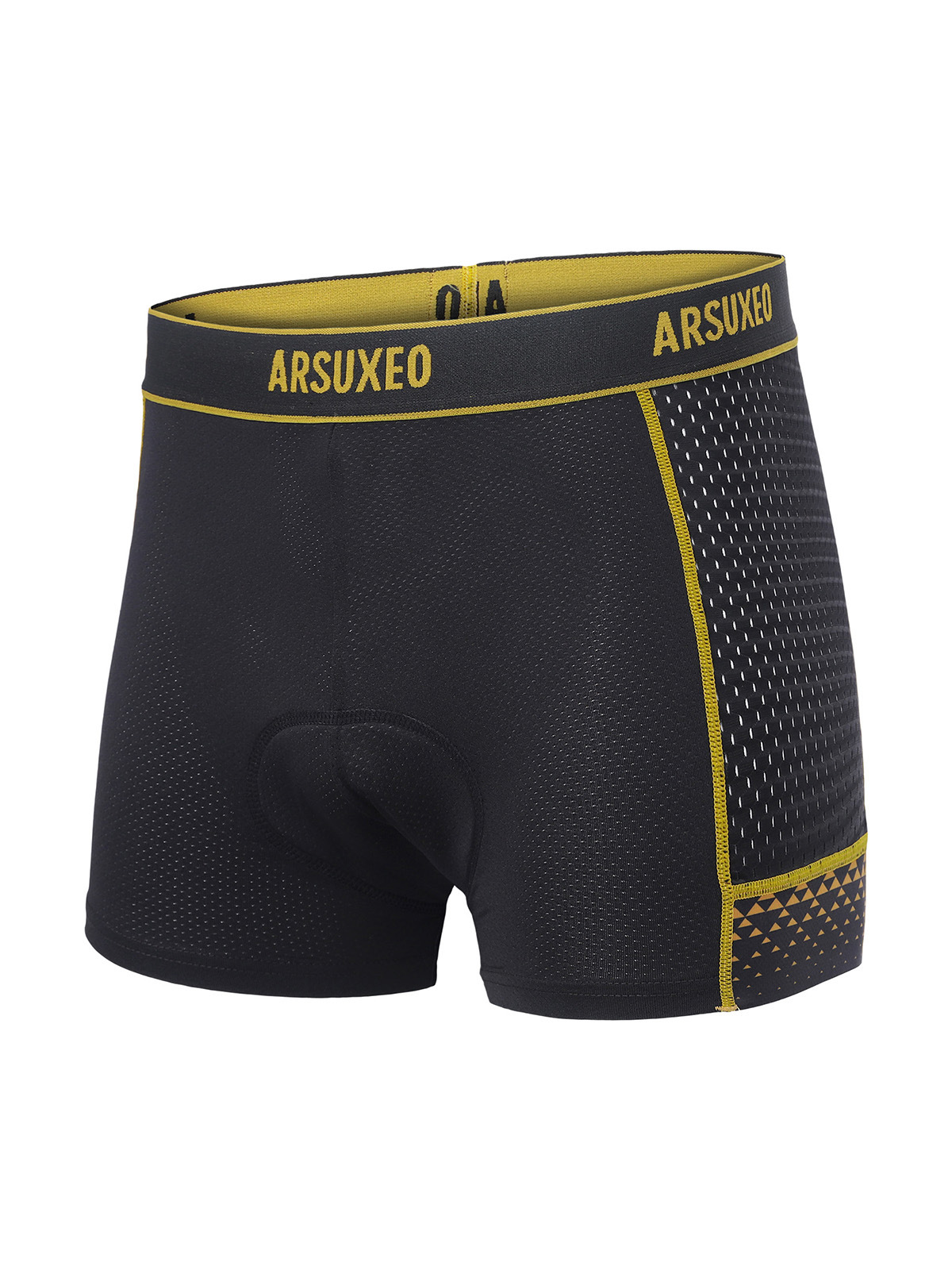 Men's Cycling Underwear Cycling Clothing Flat Mesh Breathable Quick-Drying Thickeneded Shock-Absorbing Silicone Cushion Cross-Border 002C