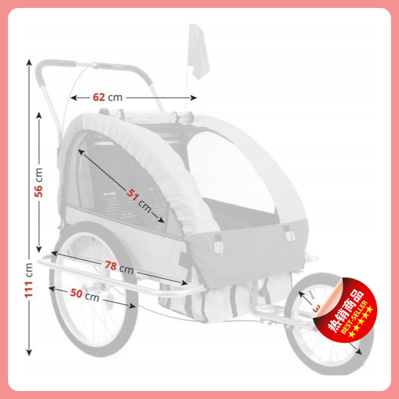 ✅A generation of outdoor riding parent-child trailer bicycle rear hanging children walking baby detachable hiking push