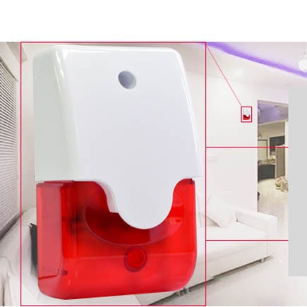 103 Wired Sound and Light Police Alarm Horn Led Flash Warning 12V 24V 220V Sound Adjustable Batiren